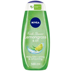 Nivea Body Wash Lemon & Oil 500ml - Refreshing Scent, Hydrating Oils, Soft Skin Feel, Gentle Daily Cleanser