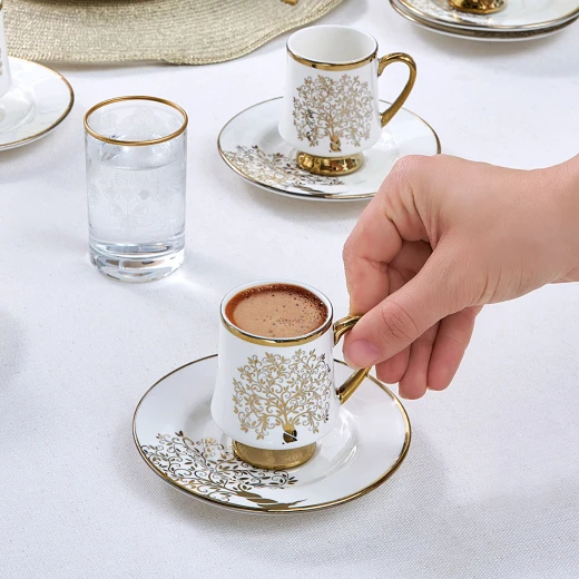 طقم أكواب قهوة كاراجا غوز لـ 6 أشخاص - 90 مل بورسلين - كراجا - Image 6
