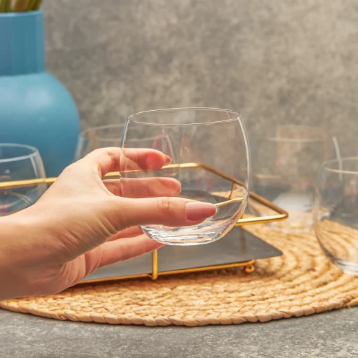 Karaca KRS Jade Water Glass Set 6 Pieces 410ml - Clear & Stylish - karaca - Image 2