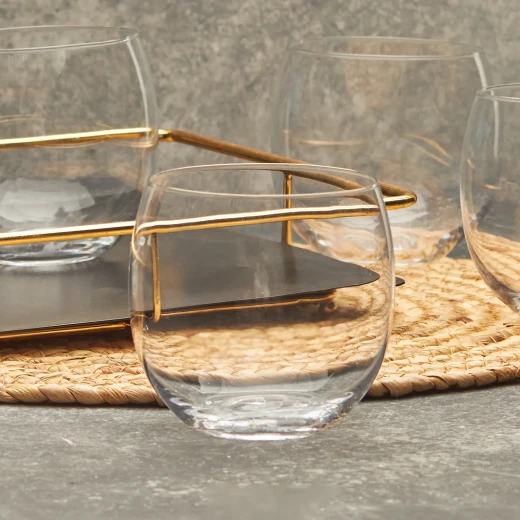 Karaca KRS Jade Water Glass Set 6 Pieces 410ml - Clear & Stylish - karaca - Image 3