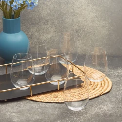 Karaca KRS Jade 6-Piece Glass Set 500ml Transparent - Kitchenware