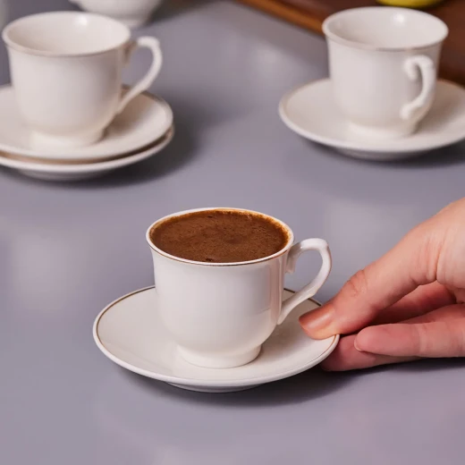 طقم أكواب قهوة كاراجا سيراف 6 أكواب - أكواب بورسلين 90 مل - كراجا - Image 2