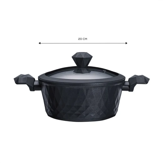 Karaca BioDiamond 20 cm Antibacterial Frying Pan with Lid - karaca - Image 2