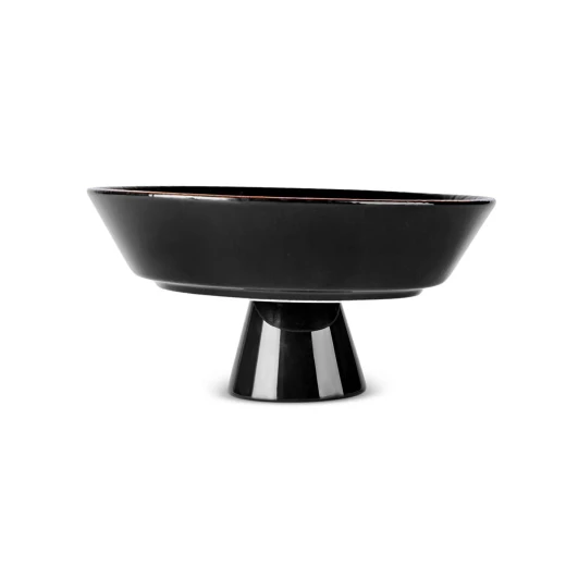 Karaca Calvin Black 20cm Footed Bowl - Modern Serving Dish Karaca Calvin Black 20cm Footed Bowl - Modern Serving Dish