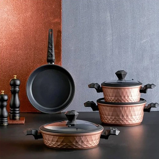 Karaca BioDiamond Rose Gold 7-Piece Induction Cookware Set - karaca - Image 10