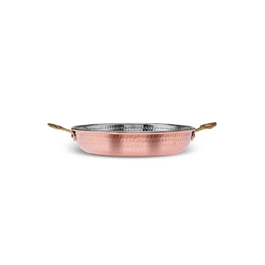 Karaca Ahlat Copper Sahan 18 Cm - Traditional Cooking Pan Karaca Ahlat Copper Sahan 18 Cm - Traditional Cooking Pan