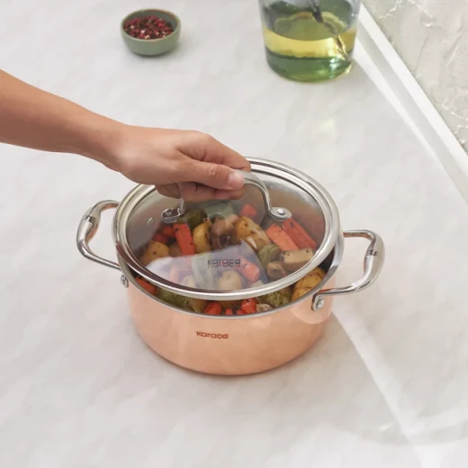 Karaca 3Ply PowerSteel Copper Stockpot 2.6L with Lid - karaca - Image 2