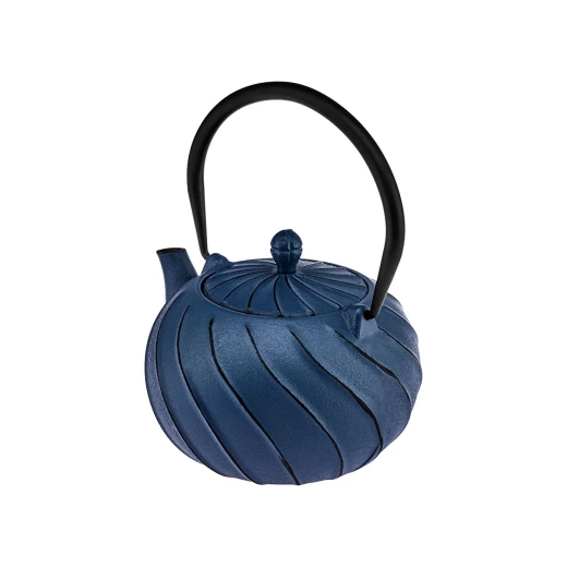 Karaca Javed 800ml Cast Iron Teapot - Blue - karaca - Image 3