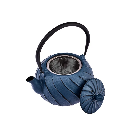Karaca Javed 800ml Cast Iron Teapot - Blue - karaca - Image 2