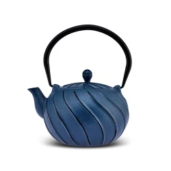 Karaca Javed 800ml Cast Iron Teapot - Blue