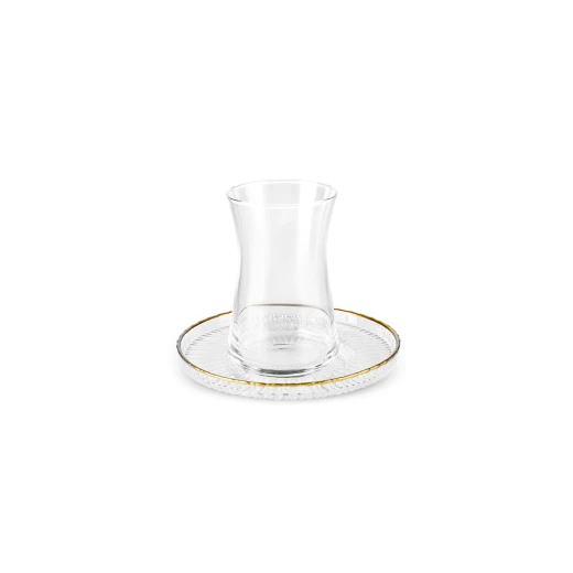 Karaca Nilufer Turkish Tea Set 12-Piece for 6 People - Clear - karaca - Image 3