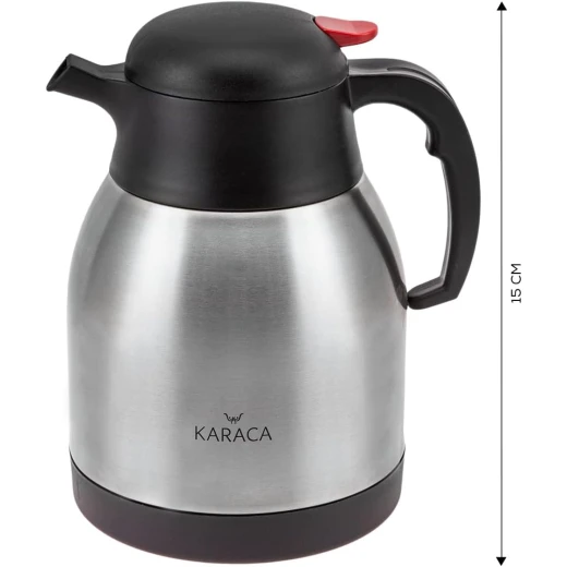 Karaca Tantum 1.5L Stainless Steel Flask - Silver Black - karaca - Image 3