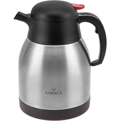 Karaca Tantum 1.5L Stainless Steel Flask - Silver Black