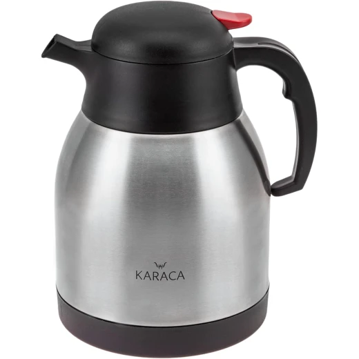 Karaca Tantum 1.5L Stainless Steel Flask - Silver Black