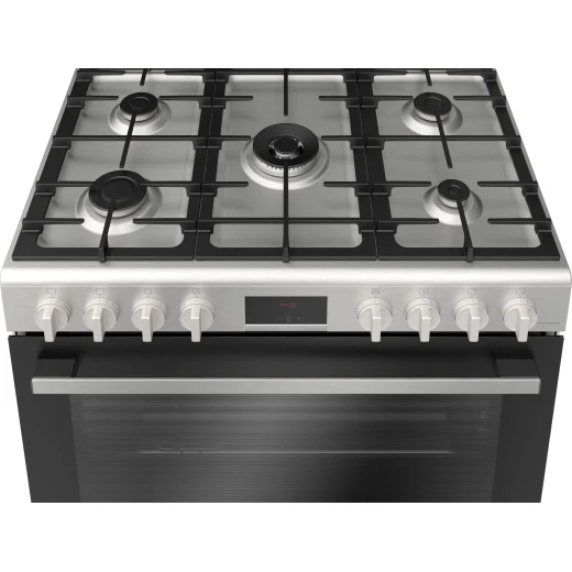 Bosch Serie 6 90cm Gas Cooker with LED Display and Stainless Steel - BOSCH - Image 5