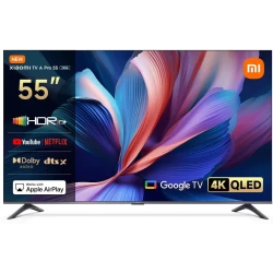 تلفزيون شاومي A Pro 55 بوصة 4K QLED Google TV مع Dolby Audio وجهاز تحكم عن بعد Bluetooth