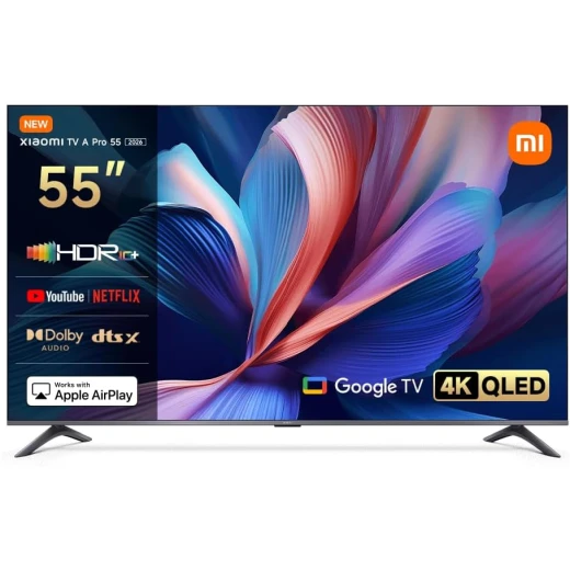 Xiaomi TV A Pro 55-Inch 4K QLED Google TV with Dolby Audio & Bluetooth Remote Xiaomi TV A Pro 55-Inch 4K QLED Google TV with Dolby Audio & Bluetooth Remote