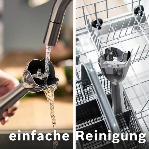 Bosch ErgoMaster Series 6 MSM6M8X1 Hand Blender, Stainless Steel Blades, Wear-free Ceramic Coupling, Air Cooling, Chopper, Cube Cutter, Whisk, 1200 W - BOSCH - Image 3