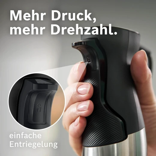 Bosch ErgoMaster Series 6 MSM6M8X1 Hand Blender, Stainless Steel Blades, Wear-free Ceramic Coupling, Air Cooling, Chopper, Cube Cutter, Whisk, 1200 W - BOSCH - Image 7