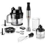 Bosch ErgoMaster Series 6 MSM6M8X1 Hand Blender, Stainless Steel Blades, Wear-free Ceramic Coupling, Air Cooling, Chopper, Cube Cutter, Whisk, 1200 W - BOSCH