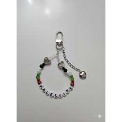 سلسلة مفاتيح فلسطين - إكسسوار فخر وطني وهدية للأحباء - تذكار رمزي ذو معنى