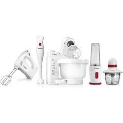 Bosch MMRP1000 electric food chopper 0.8 L 400 W Red Transparent White