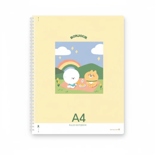 Morning Glory 5000 Lined Notebook 29.7x22.5 cm Yellow Morning Glory 5000 Lined Notebook 29.7x22.5 cm Yellow