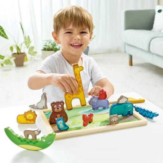 Hape Animal Kingdom Puzzle – Wooden Educational Puzzle for Exploring Wildlife - Hape - Image 3