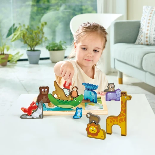Hape Animal Kingdom Puzzle – Wooden Educational Puzzle for Exploring Wildlife - Hape - Image 2