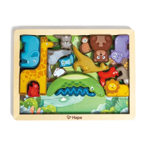 Hape Animal Kingdom Puzzle – Wooden Educational Puzzle for Exploring Wildlife - Hape - Image 12
