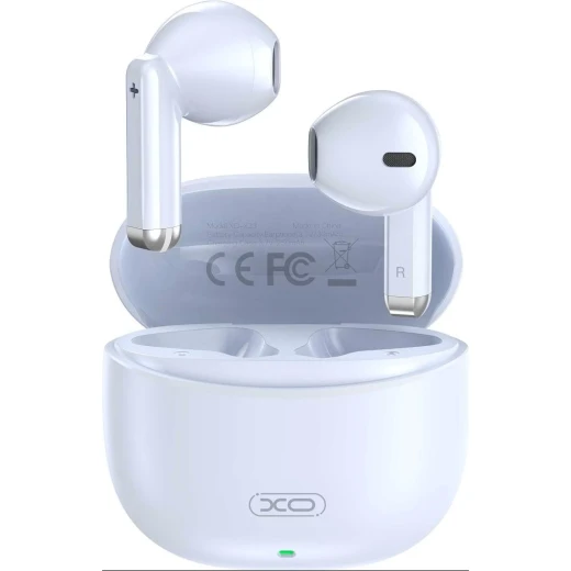سماعات XO X33 اللاسلكية – بلوتوث – باللون الأزرق مع علبة شحن سماعات XO X33 اللاسلكية – بلوتوث – باللون الأزرق مع علبة شحن