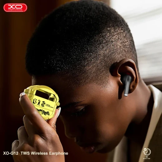 سماعات XO G12 Magic TWS بلوتوث مع علبة شحن – صوت لاسلكي – باللون الأصفر - إكس أو - Image 2
