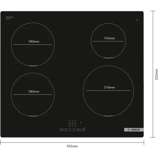 Bosch Serie 4 60cm Built-In Induction Ceramic Hob - A+ Energy Rated - BOSCH - Image 7