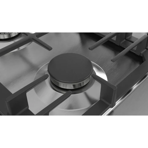 Bosch Serie 8 60cm Built-In Gas Hob Stainless Steel Cast Iron - BOSCH - Image 3