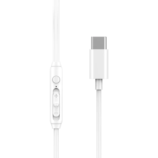 WIWU EB314 Type-C Wired Earphones - White - Comfortable Fit - Wiwu - Image 3