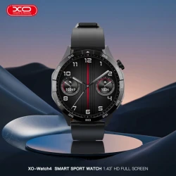 ساعة XO Watch4 AMOLED الرياضية الذكية للاتصال أسود  شاشة 1.43"
