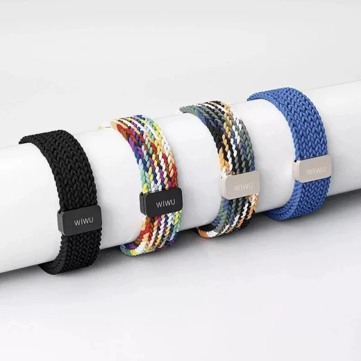 WIWU Nylon Braided Magnetic Watch Band Blue 42/44/45/49mm - Wiwu - Image 2
