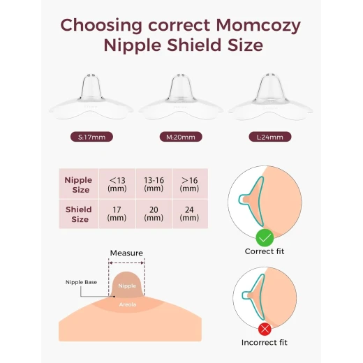 واقي حلمة الأمومة الزهري 20 ملم للأمهات المرضعات - خالٍ من مادة BPA/BPS - موم كوزي - Image 6
