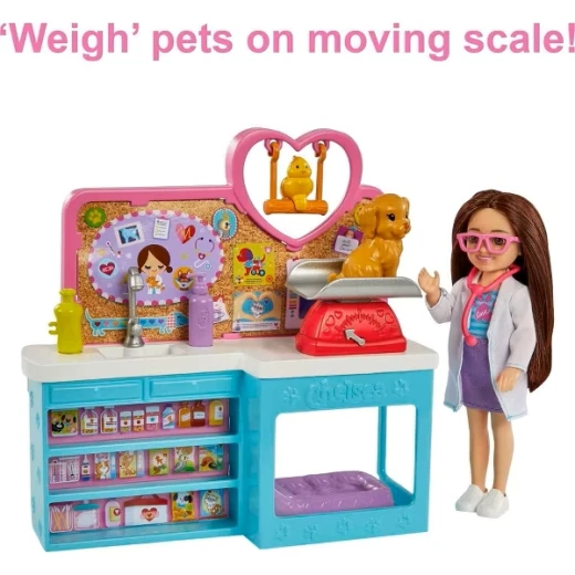 Mattel Barbie Chelsea Pet Vet Doll Playset for Kids Ages 3+ Imaginative Animal Care Roleplay Toy - Barbie - Image 3