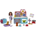 Mattel Barbie Chelsea Pet Vet Doll Playset for Kids Ages 3+ Imaginative Animal Care Roleplay Toy - Barbie