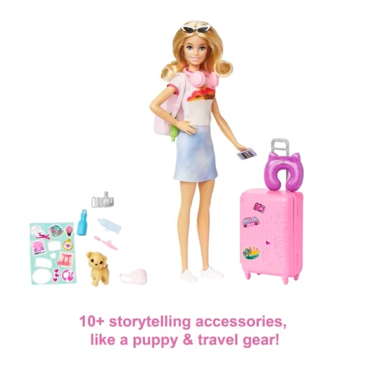Mattel Barbie 'Malibu' Travel Set with Puppy & Accessories for Kids - Barbie - Image 2