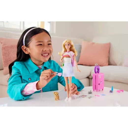 Mattel Barbie 'Malibu' Travel Set with Puppy & Accessories for Kids - Barbie - Image 3