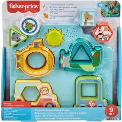 Fisher Price Baby Sorting Toy Vehicle Puzzle with Music & Lights for Sensory Play 9M+