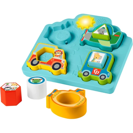 Fisher Price Baby Sorting Toy Vehicle Puzzle with Music & Lights for Sensory Play 9M+ - Fisher-Price - Image 2