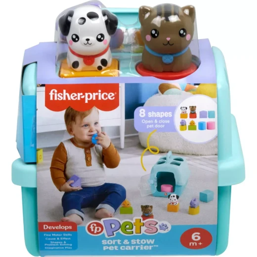 Fisher Price Baby Shape Sorting Toy FP Pets Carrier for Infants 6+ Months Fine Motor Skills Development Fisher Price Baby Shape Sorting Toy FP Pets Carrier for Infants 6+ Months Fine Motor Skills Development