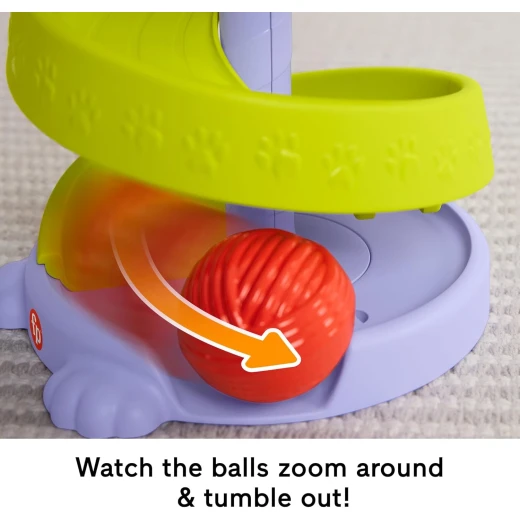 Fisher Price Purrrfect Ball Tower Activity Center Toddler Toy: Interactive Play with Colorful Balls & Engaging Sounds Ages 9+ Months - Fisher-Price - Image 3