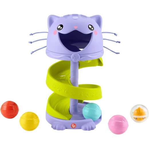 Fisher Price Purrrfect Ball Tower Activity Center Toddler Toy: Interactive Play with Colorful Balls & Engaging Sounds Ages 9+ Months - Fisher-Price - Image 6
