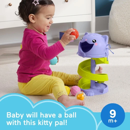Fisher Price Purrrfect Ball Tower Activity Center Toddler Toy: Interactive Play with Colorful Balls & Engaging Sounds Ages 9+ Months - Fisher-Price - Image 7