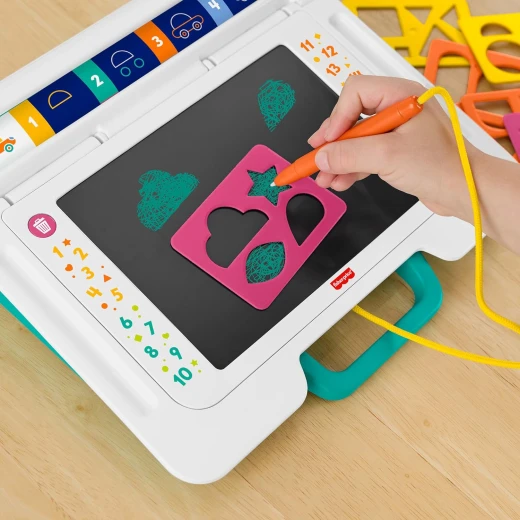 Fisher Price Learn & Doodle Desk: Mess Free LCD Writing Tablet for Kids Ages 3+ Portable Creative Play - Fisher-Price - Image 5
