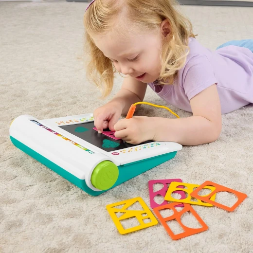 Fisher Price Learn & Doodle Desk: Mess Free LCD Writing Tablet for Kids Ages 3+ Portable Creative Play - Fisher-Price - Image 6